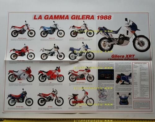 Gilera XRT 600 + produzione Gilera 1988 depliant moto originale …