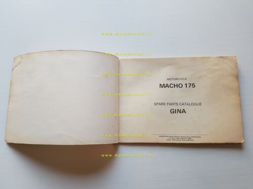 Gina (Gilera) 175 Macho catalogo ricambi originale spare parts catalogue