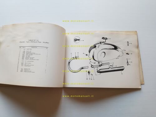 Gina (Gilera) 175 Macho catalogo ricambi originale spare parts catalogue