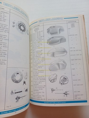 GIO-CA Moto catalogo ricambi parti speciali Ducati 1988 originale
