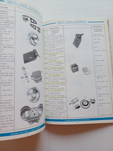 GIO-CA Moto catalogo ricambi parti speciali Ducati 1988 originale