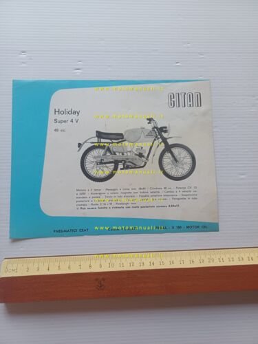 Gitan 50 Holiday Super 4V 1965 depliant italiano originale
