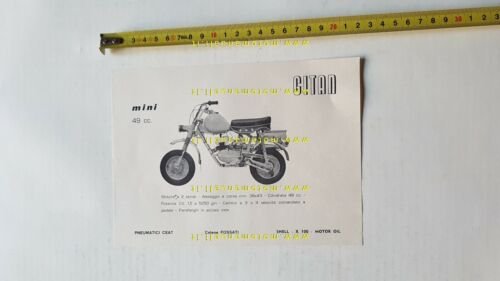 Gitan 50 Mini anni 70 depliant brochure ciclomotore originale