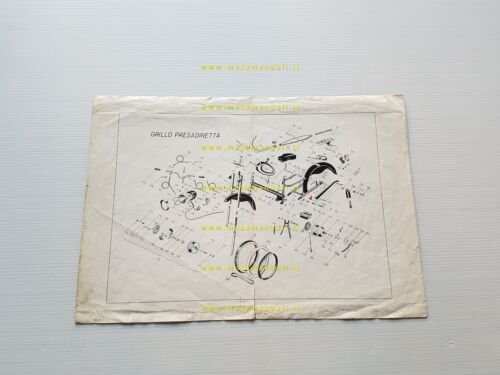 Gitan Grillo 49 1964 catalogo ricambi TELAIO originale FRAME Spare …