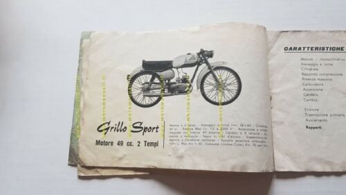 Gitan modelli Grillo 49 1963 manuale uso originale moped owner's …