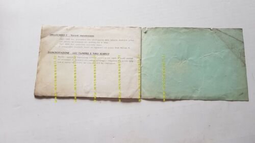 Gitan modelli Grillo 49 1963 manuale uso originale moped owner's …