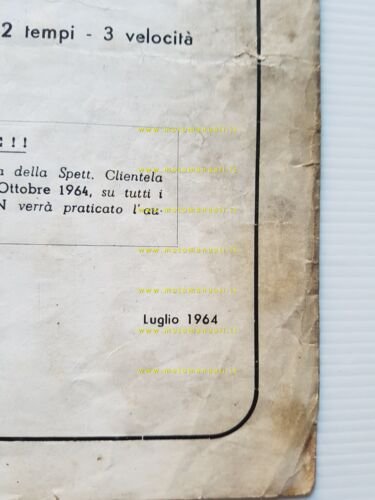 Gitan motore 49 presa diretta frizione autom. 1964 catalogo ricambi …