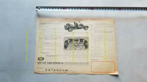 GLAS Goggomobil depliant auto originale ITALIANO car brochure