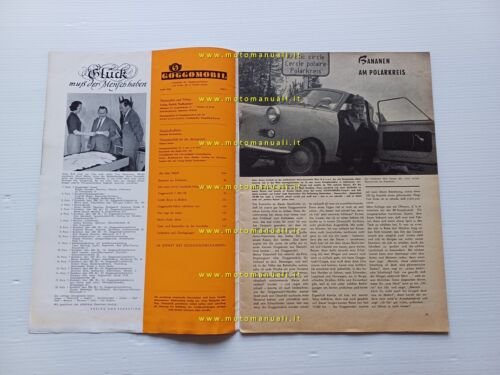 Glas Goggomobil microauto rivista aziendale n.4 1958 originale testo tedesco