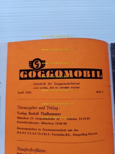 Glas Goggomobil microauto rivista aziendale n.4 1958 originale testo tedesco