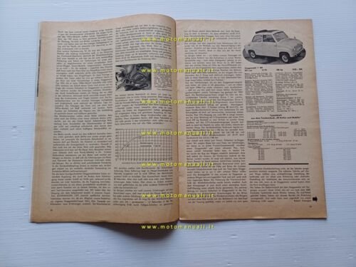 Glas Goggomobil microauto rivista aziendale n.4 1958 originale testo tedesco