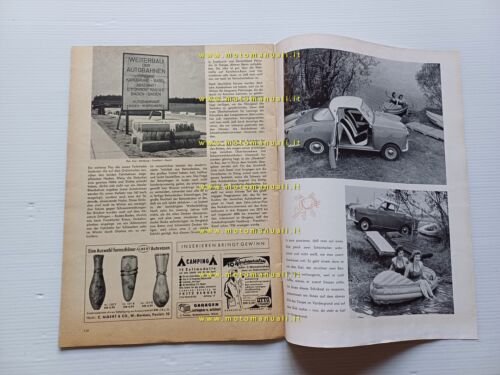 Glas Goggomobil microauto rivista aziendale n.4 1958 originale testo tedesco