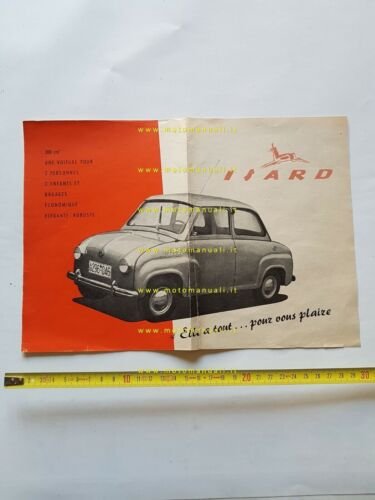 Glas Isard 1958 depliant originale FRANCESE auto epoca