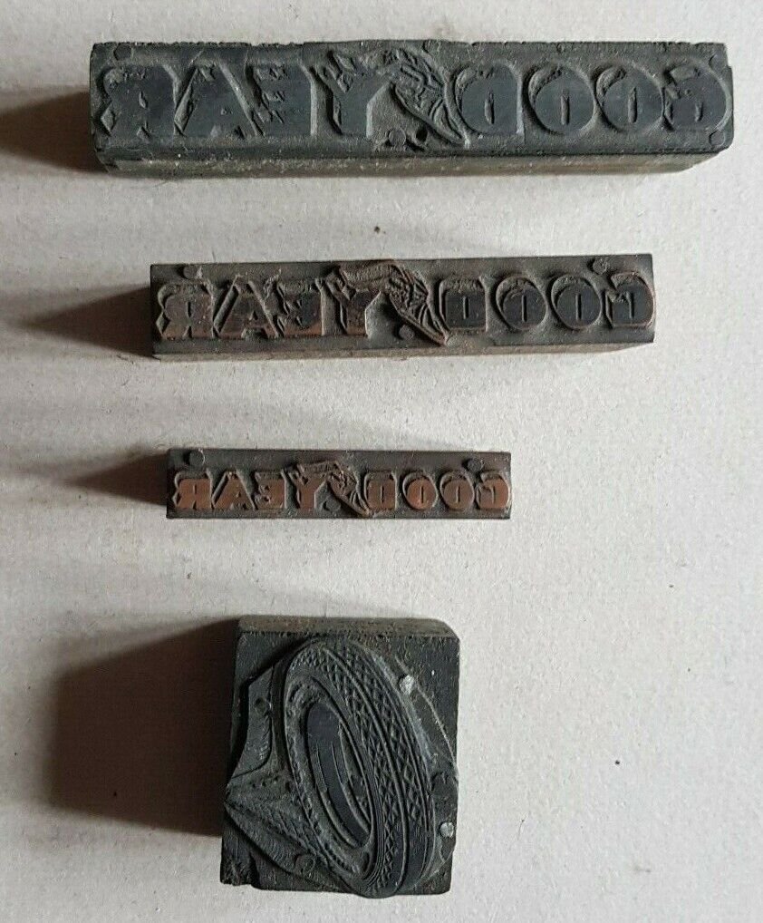 Goodyear lotto 4 cliché originali anteguerra per stampa