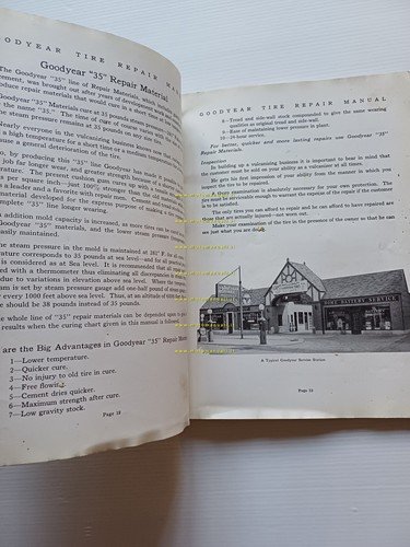 Goodyear pneumatici 1930 manuale officina INGLESE originale