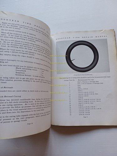 Goodyear pneumatici 1930 manuale officina INGLESE originale