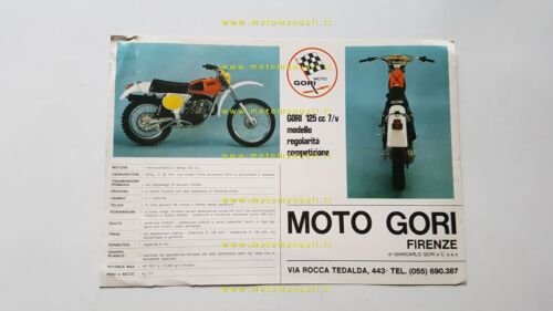 Gori 125 7V Regolarità Competizione 1976 depliant originale