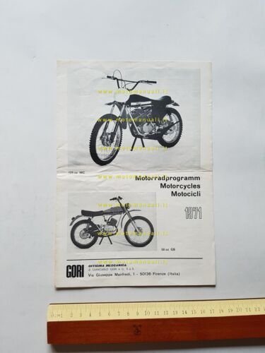 Gori MC 125 - GS 50 1971 depliant italiano originale