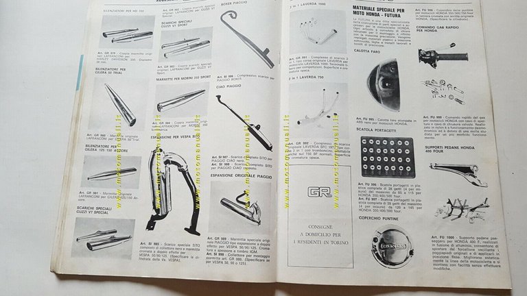 Grassotti e Rosa catalogo accessori anni 70 depliant brochure originale