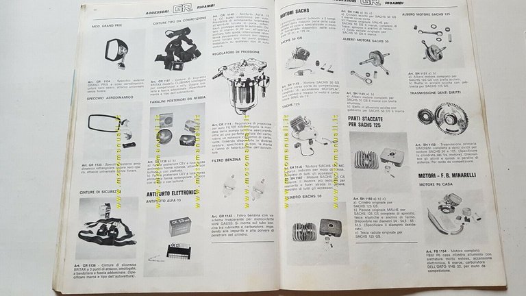 Grassotti e Rosa catalogo accessori anni 70 depliant brochure originale