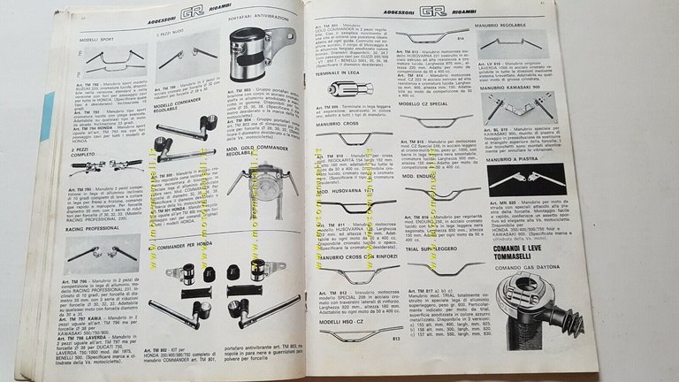 Grassotti e Rosa catalogo accessori anni 70 depliant brochure originale