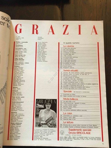 Grazia Rivista Magazine 1 Giugno 1980 N. 2049 Jovanka Moglie … | Immagine Gallery 2
