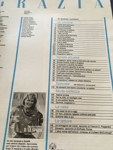 GRAZIA Rivista Magazine 11 Aprile 1982 N.2146 Simon Signoret Brooks … | Immagine Gallery 2