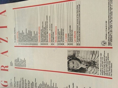 GRAZIA Rivista Magazine 14 Febbraio 1982 N.2138 Krystina Janda