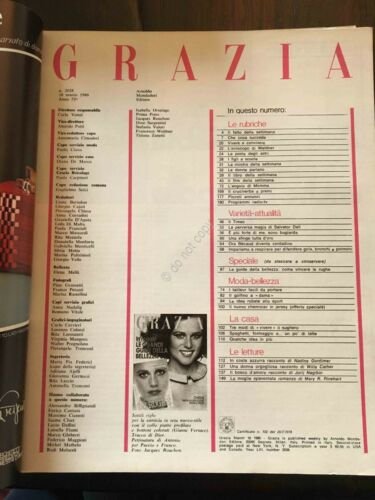 Grazia Rivista Magazine 16 Marzo 1980 N. 2038 Gilbert Bacaud