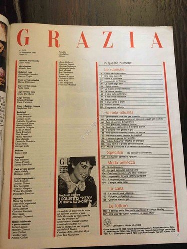 Grazia Rivista Magazine 16 Novembre 1980 N. 2073 Senza copertina … | Immagine principale
