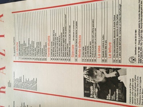 GRAZIA Rivista Magazine 18 Aprile 1982 N.2147 Diane Keaton Francesca … | Immagine Gallery 2