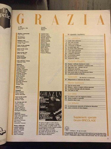 Grazia Rivista Magazine 28 Settembre 1980 N. 2066 Attori di … | Immagine Gallery 2