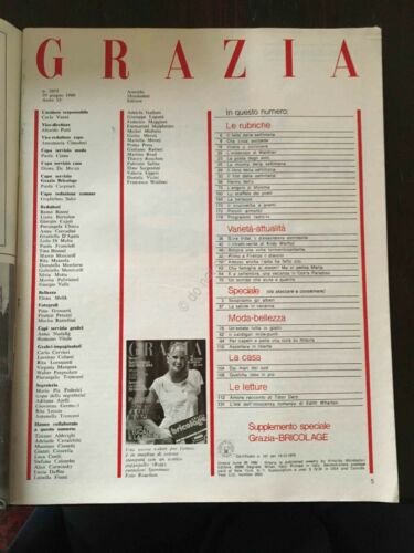 Grazia Rivista Magazine 29 Giugno 1980 N. 2053 Maria Schneider