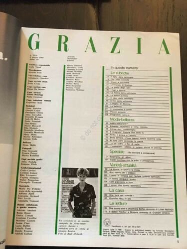 Grazia Rivista Magazine 8 Giugno 1980 N. 2050 Romy Schneider