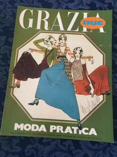 Grazia Rivista Magazine Supplemento Moda Pratica 20 Settembre 1970 n.1544