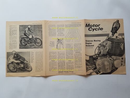 Greeves motore 250 Silverstone Mark 2 ristampa articolo Motor Cycle …