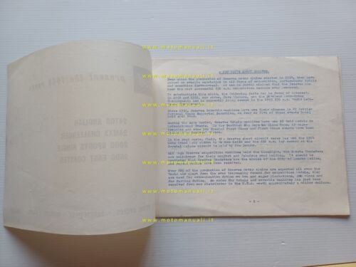 Greeves produzione modelli 1966 24TGS-24MX3-20DC-25DC depliant originale inglese