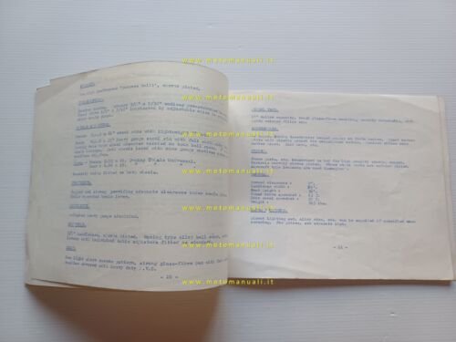 Greeves produzione modelli 1966 24TGS-24MX3-20DC-25DC depliant originale inglese