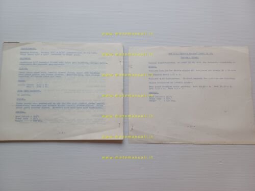 Greeves produzione modelli 1966 24TGS-24MX3-20DC-25DC depliant originale inglese