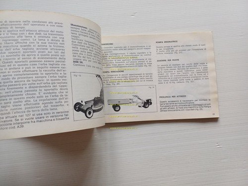 Grillino 127 motocoltivatore 1984 manuale uso catalogo ricambi originale