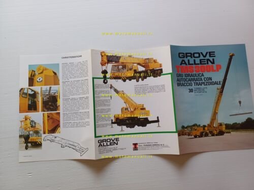 GROVE Allen gru idraulica TMS 300 LP anni 80 depliant …