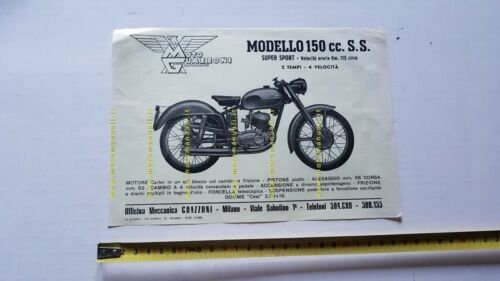 Guazzoni 150 Super Sport 4V anni 50 depliant moto originale …