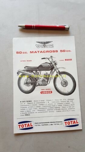 Guazzoni 50 Matacross 1970 depliant originale moto brochure