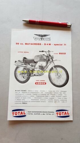 Guazzoni 50 Matacross S4M Special 1971 depliant originale moto brochure