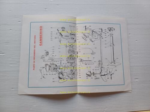 Guazzoni Gamberino 100 motore fuoribordo manuale uso +catalogo ricambi originale
