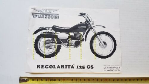 Guazzoni GS 125 Regolarità 1973 depliant originale moto brochure