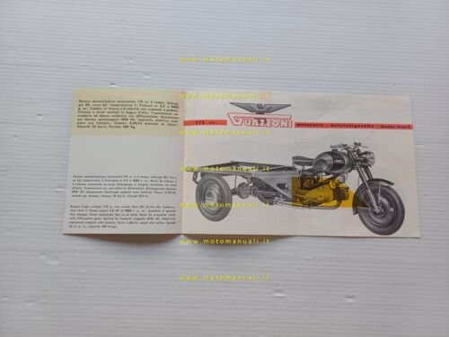 Guazzoni motocarro 175 anni 50 depliant italiano originale