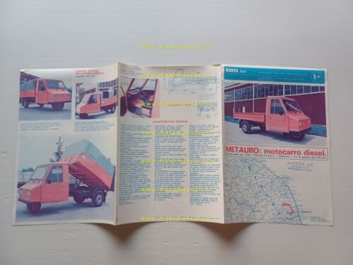 Hansa Metauro 1978 motocarro depliant italiano originale