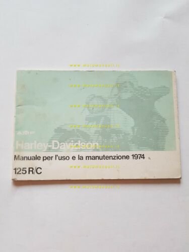 Harley-Davidson 125 R/C 1974 manuale uso originale Italiano owner's manual