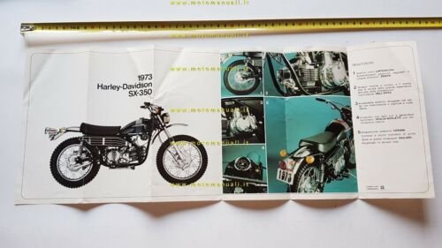 Harley-Davidson 350 SX 1973 depliant originale motorcycle brochure